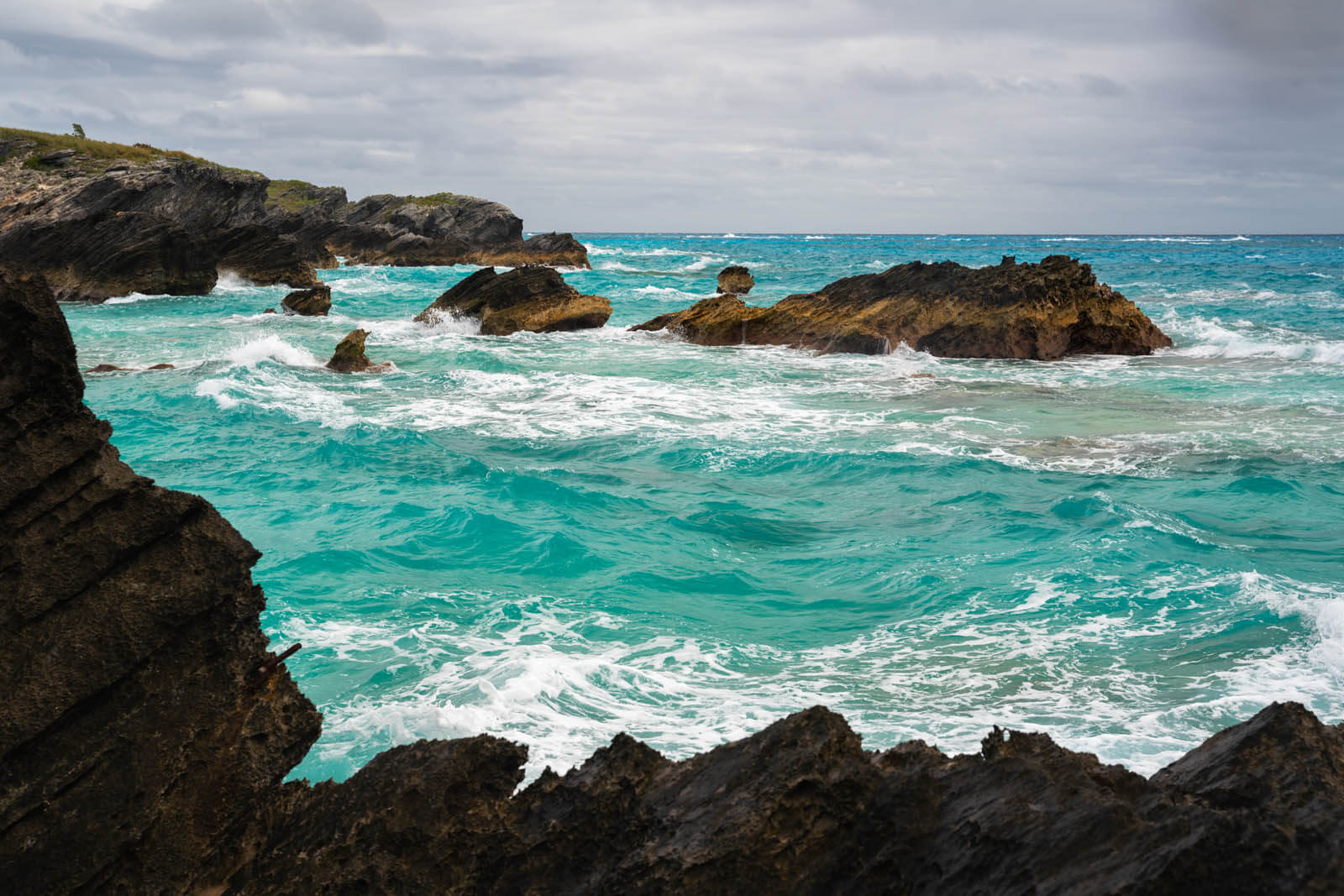 the rocks off of sinky bay in Bermuda